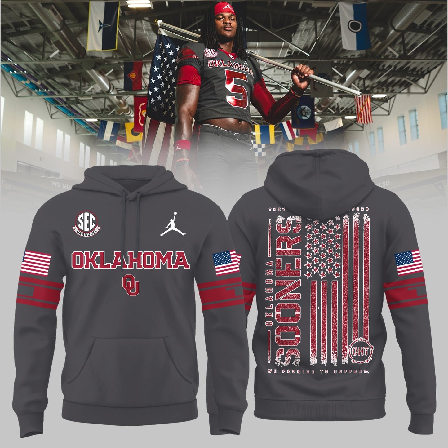 Oklahoma Sooners Football Salute to Service Limited Edition Hoodie