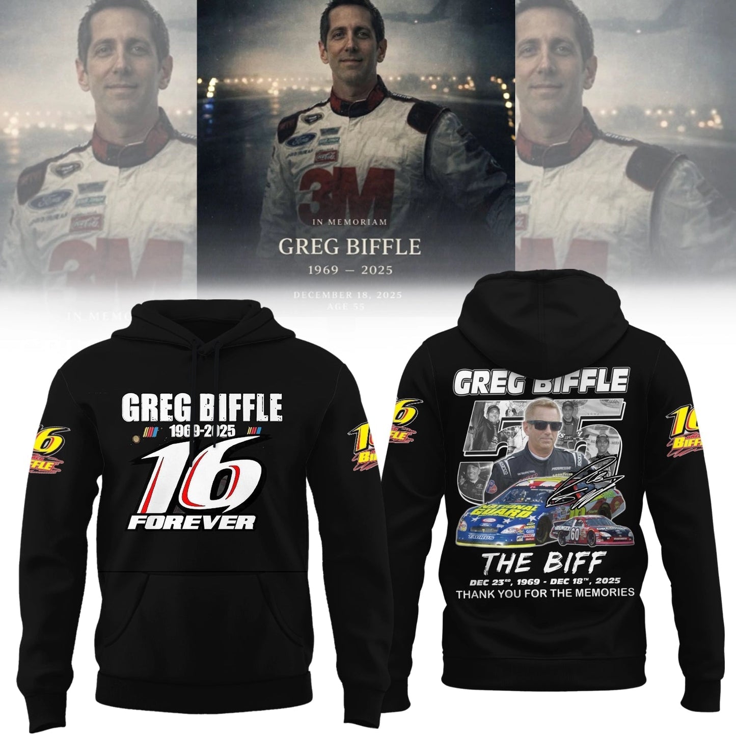 Greg Biffle Thank You For The Memories Hoodie