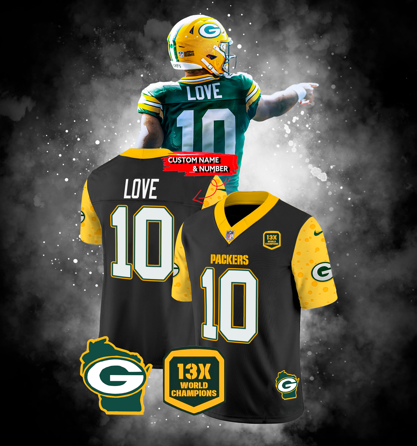 Green Bay Packers New Jersey For Fan 2025 - V4