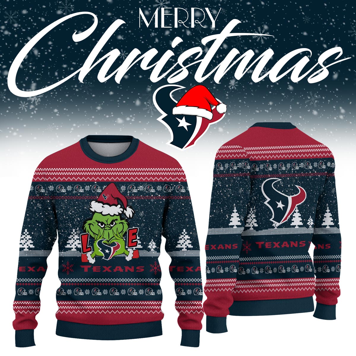 _Houston Texans Limited Ugly Christmas Sweaters