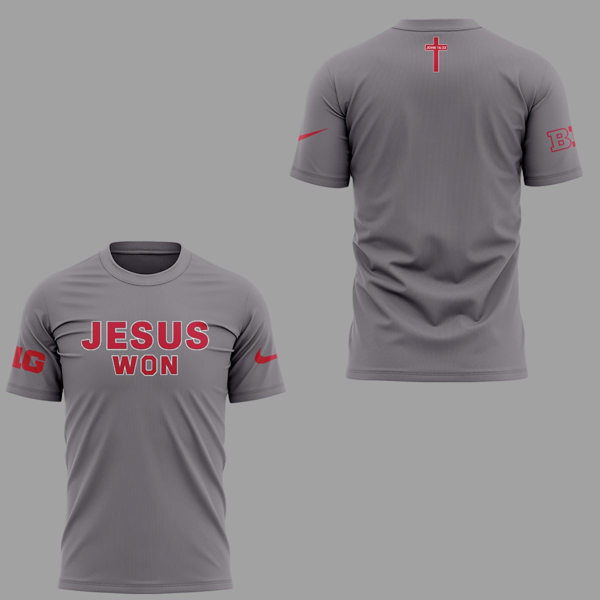 Limited Edition JESUS WON Gray TShirt