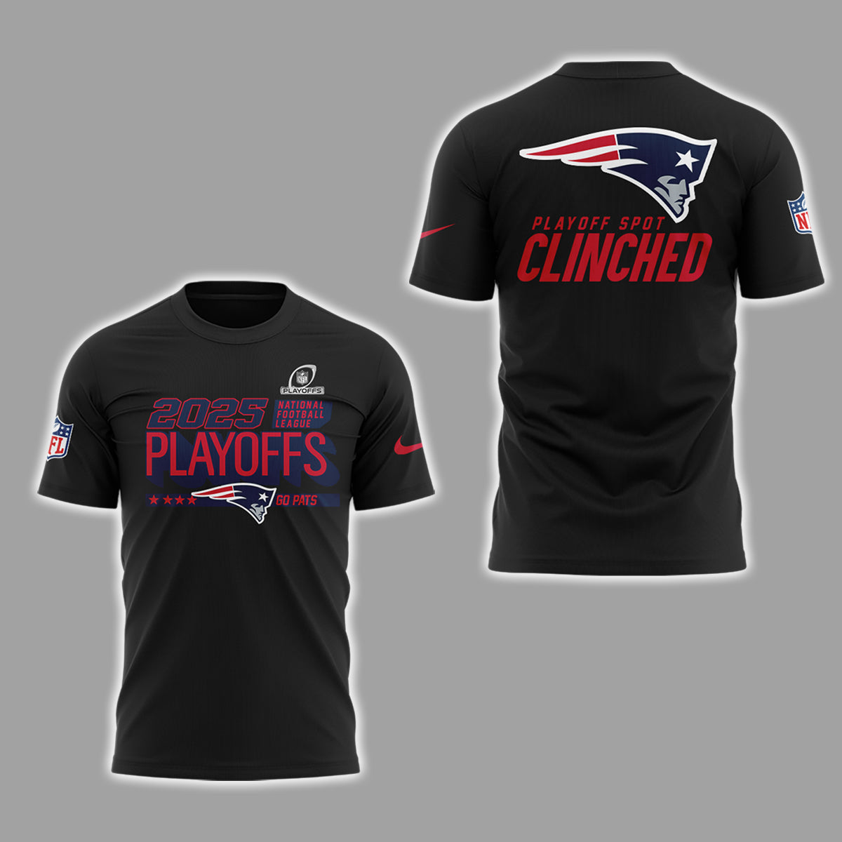 Limited Edition 2025 Patriots Playoffs Clinched Tshirt