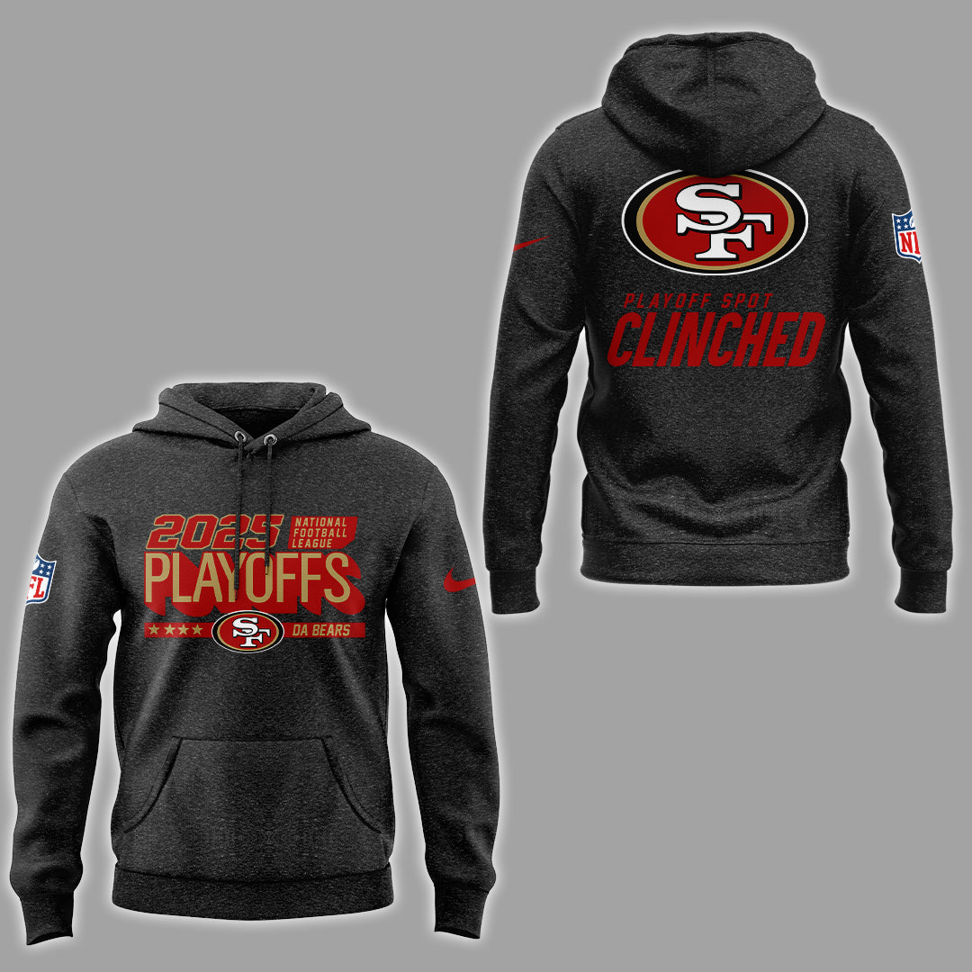 Limited Edition 2025 49ers Playoffs Clinched Hoodie