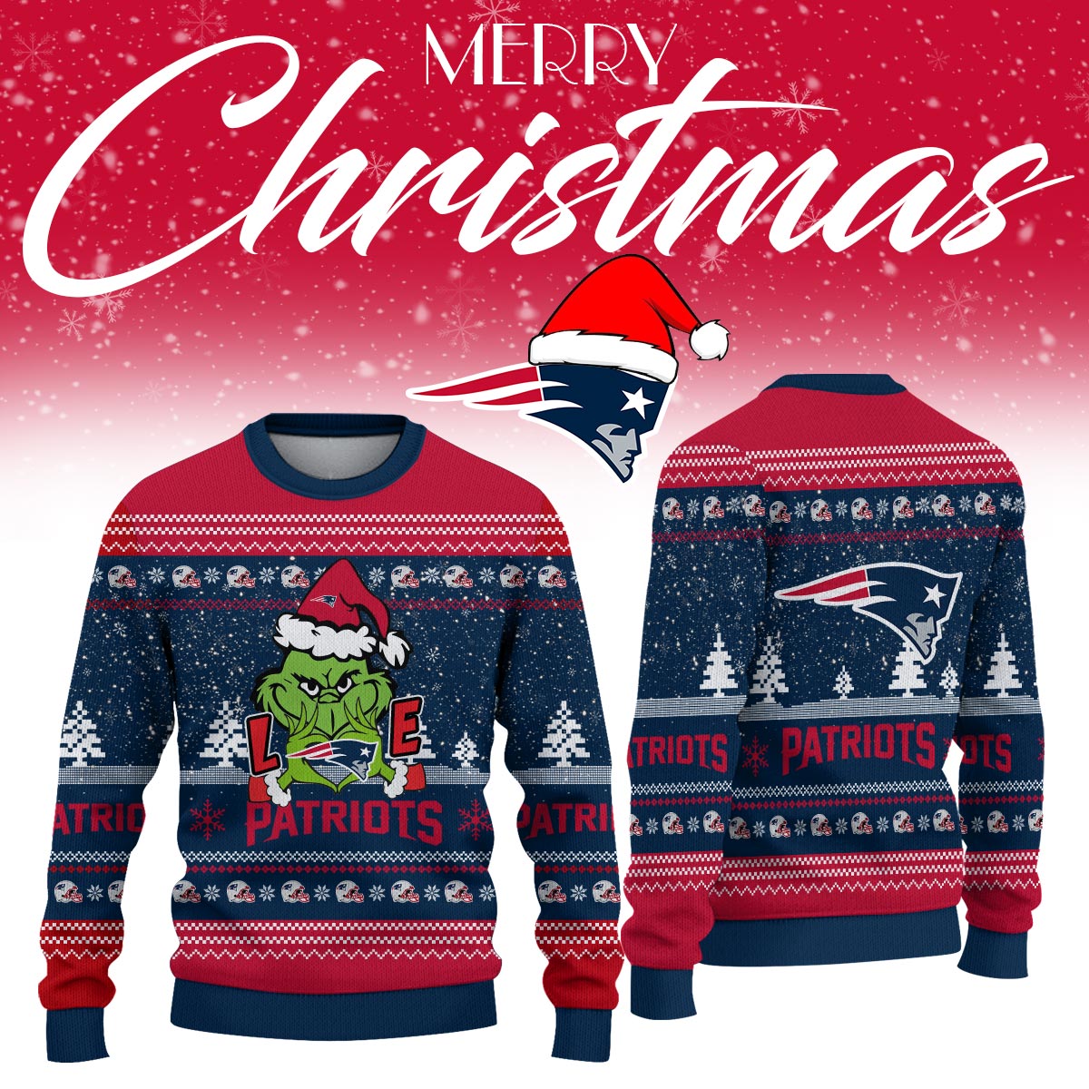 ___New England Patriots Limited Ugly Christmas Sweaters