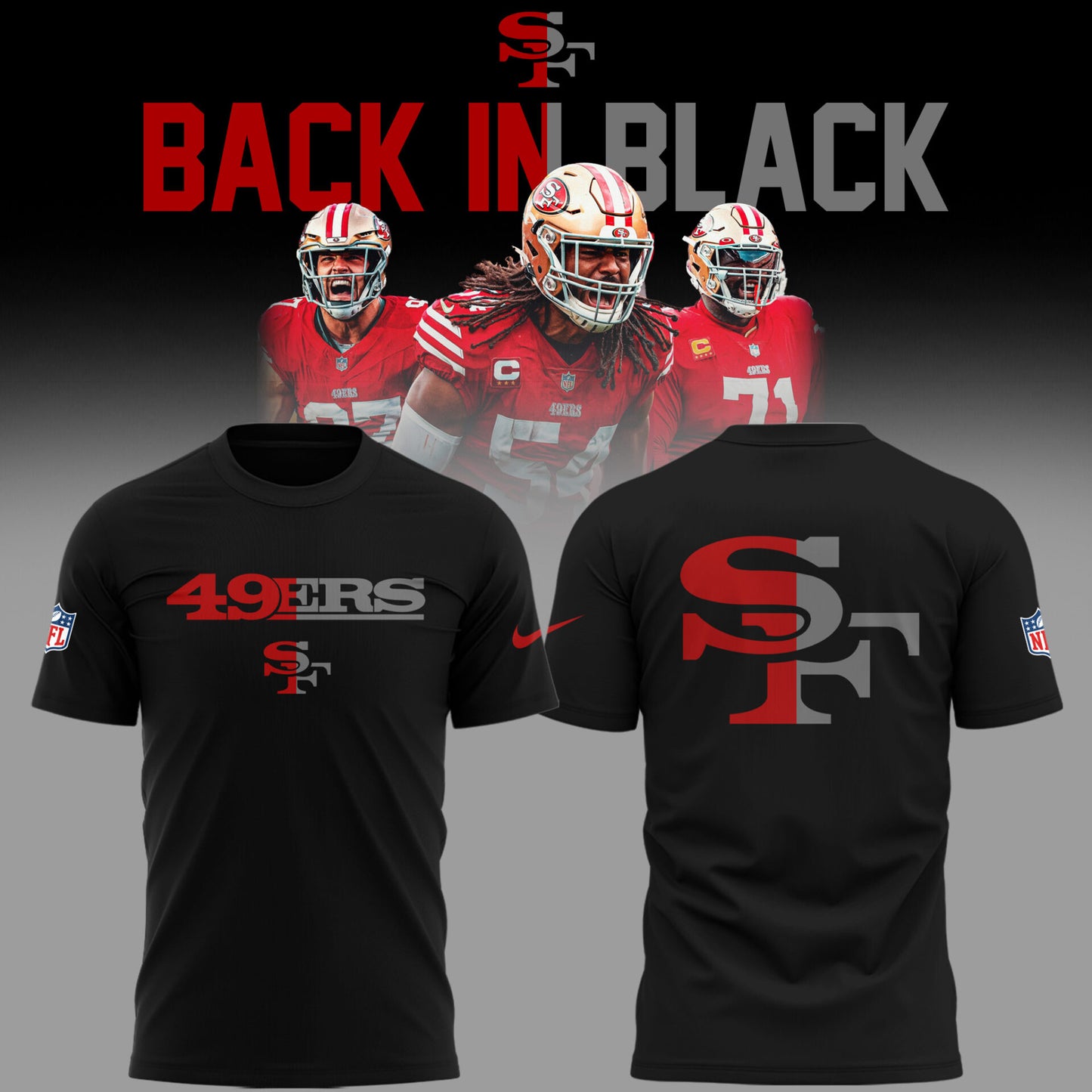 Limited Edition 49ers 🏈 Back In Black