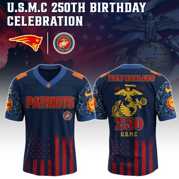 New England Patriots x U.S.M.C 250TH Birthday Special Edition Jersey - Tycheco