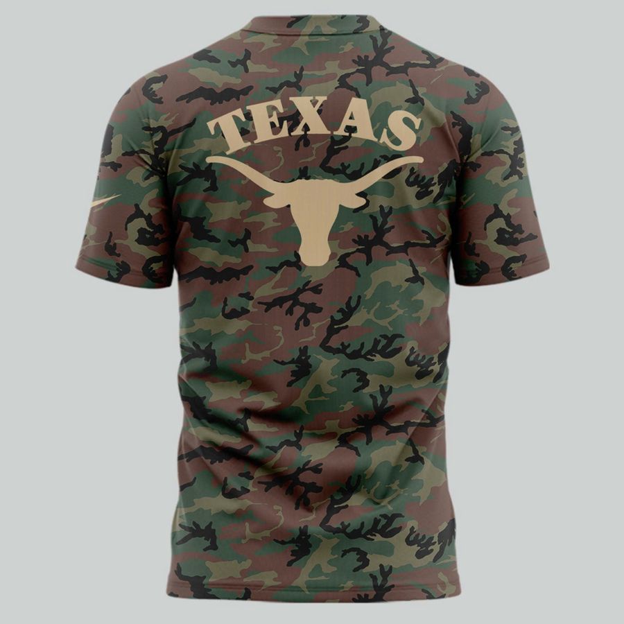 2025 Texas Longhorns Military Appreciation Camo T-Shirt