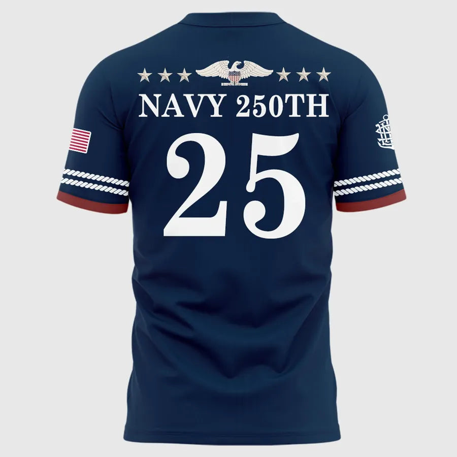 2025 Limited Edition T-Shirt Navy Football uniform 250 years for fans