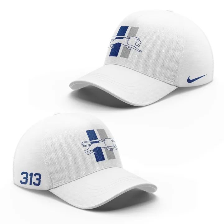 Men's White "Detroit Lions 313 Grit" Hoodie