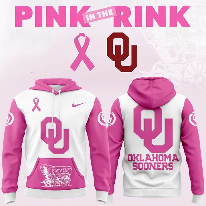 Oklahoma Sooners "PINK IN THE RINK" 2025-2026 Special Hoodie