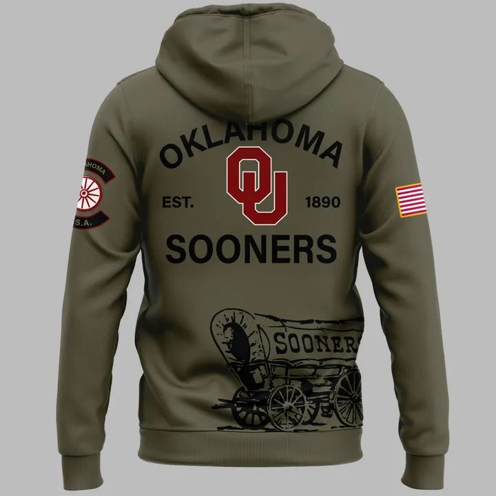 2025 Limited Edition Oklahoma Sooners Military Appreciation Hoodie