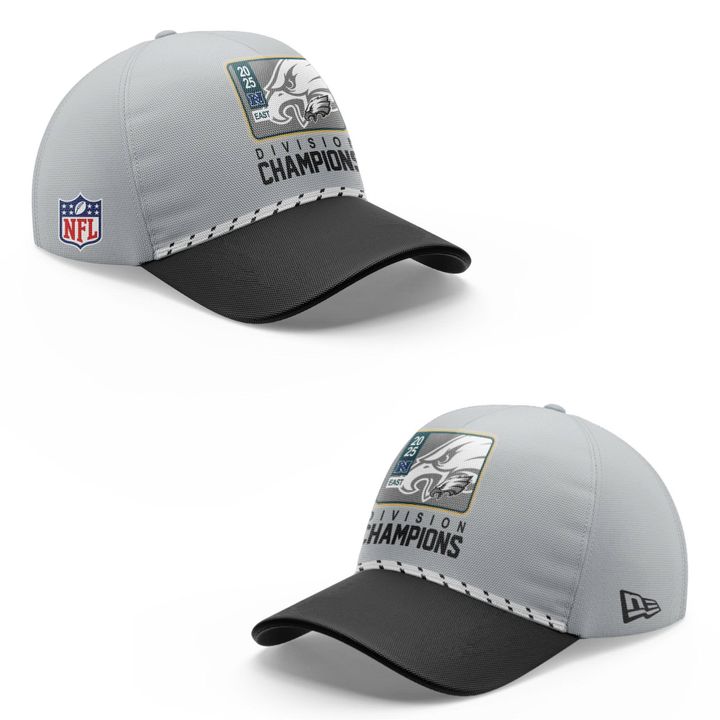 Black Philadelphia Eagles 2025 NFC East Division Champions Locker Room Trophy Collection Hoodie