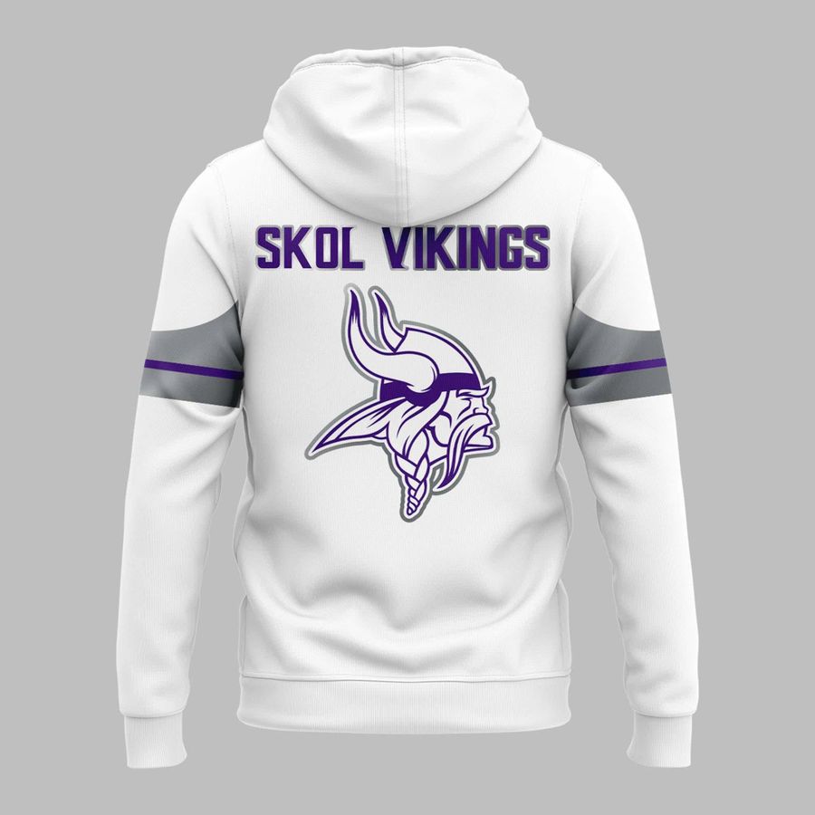 White Minnesota Vikings Hooide.