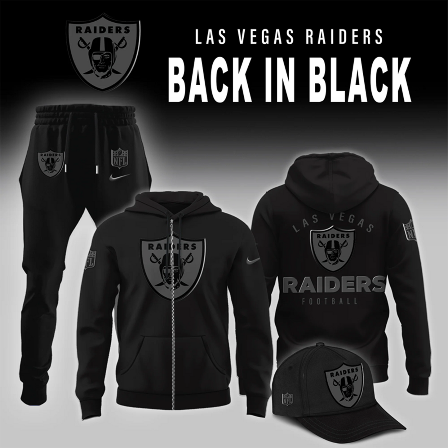 Las Vegas Raiders 2026 Back In Black Limited Edition New Jacket
