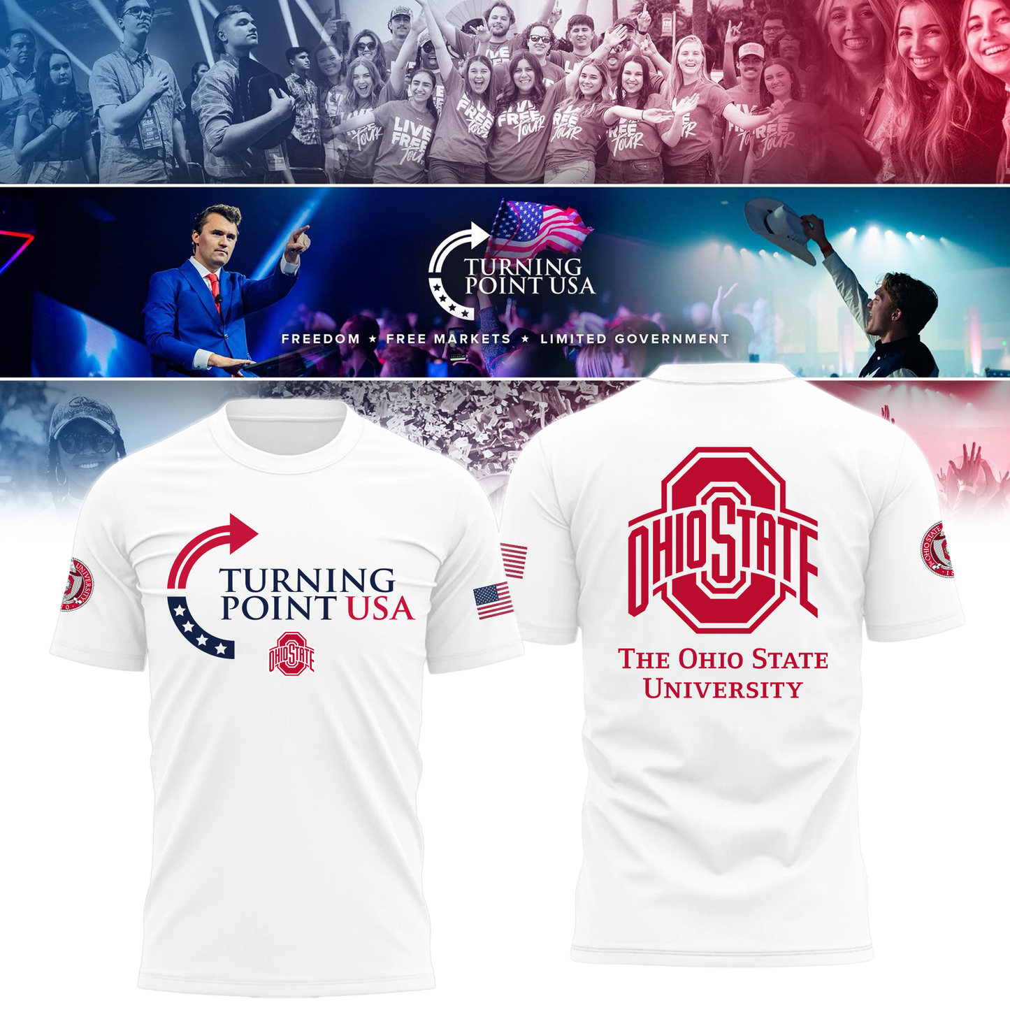Limited Edition Ohio State Buckeyes x Turning Point USA T-Shirt