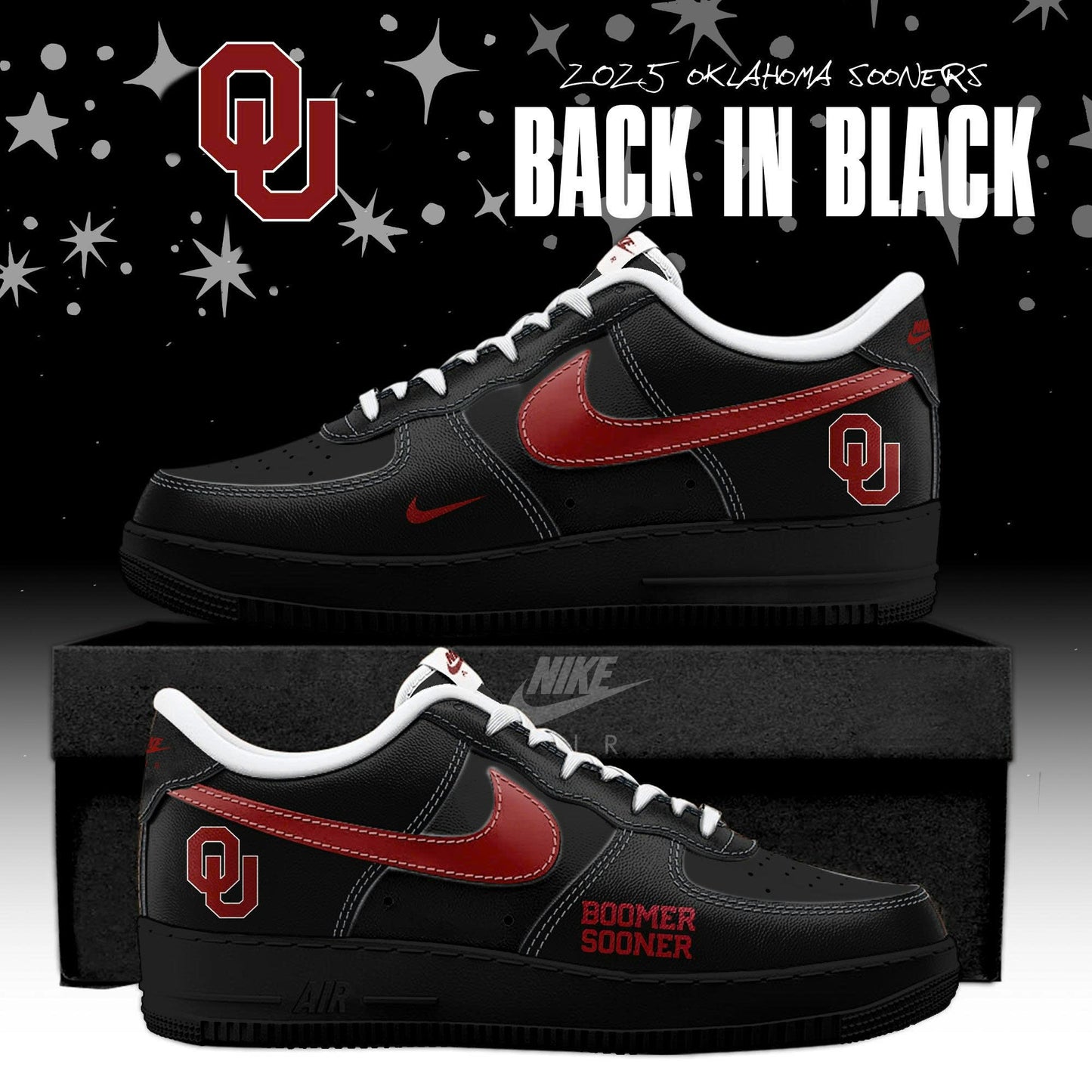 _ Back In Black Oklahoma Sooners 2025 AF1 Special Edition
