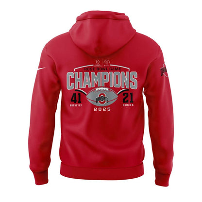 Ohio State Football 2025 Rose Bowl Champions Hoodie