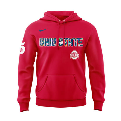 Ohio State Football TEACHER Appreciation 2025 Red Combo Hoodie