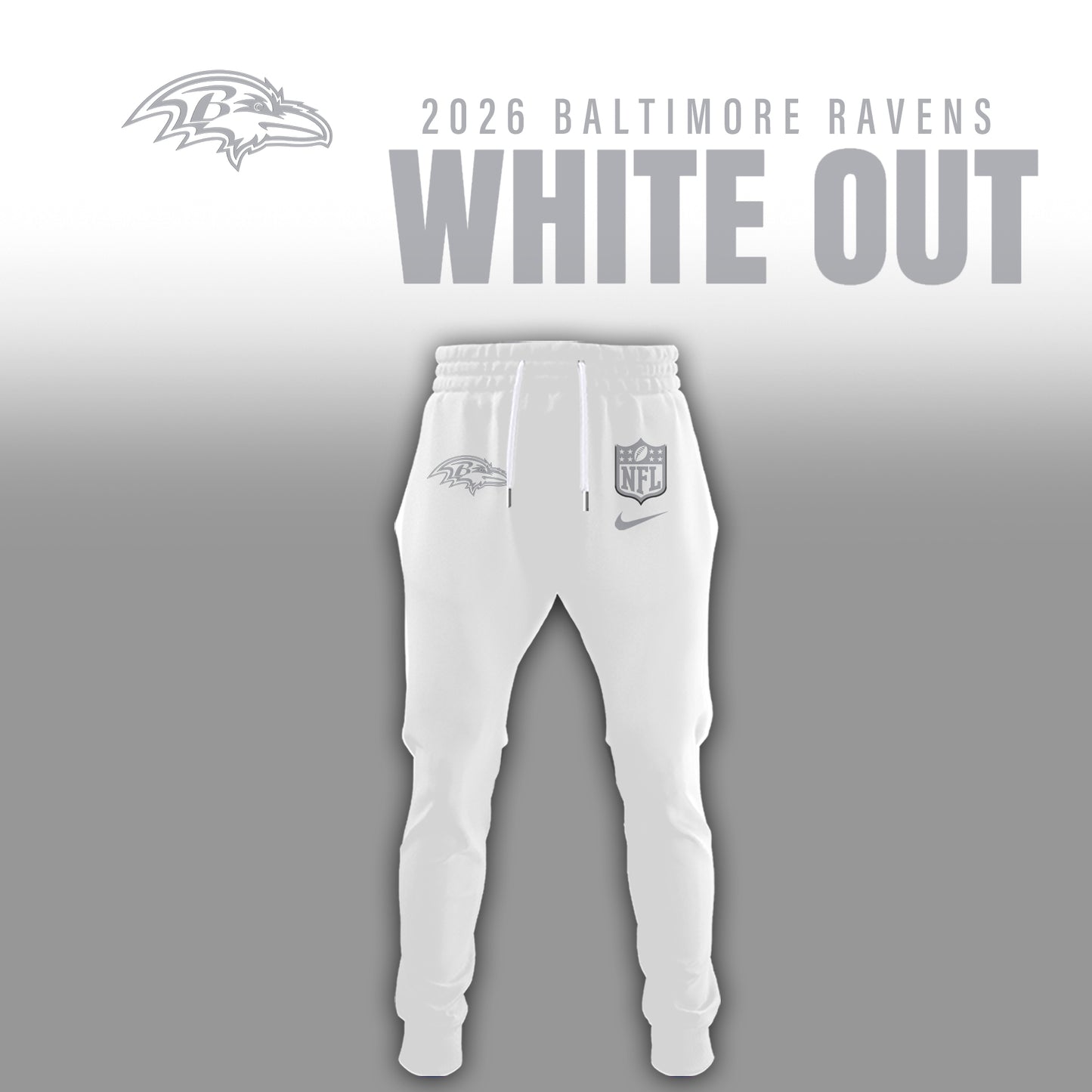 Baltimore Ravens 2026 White Out Limited Edition Shirt
