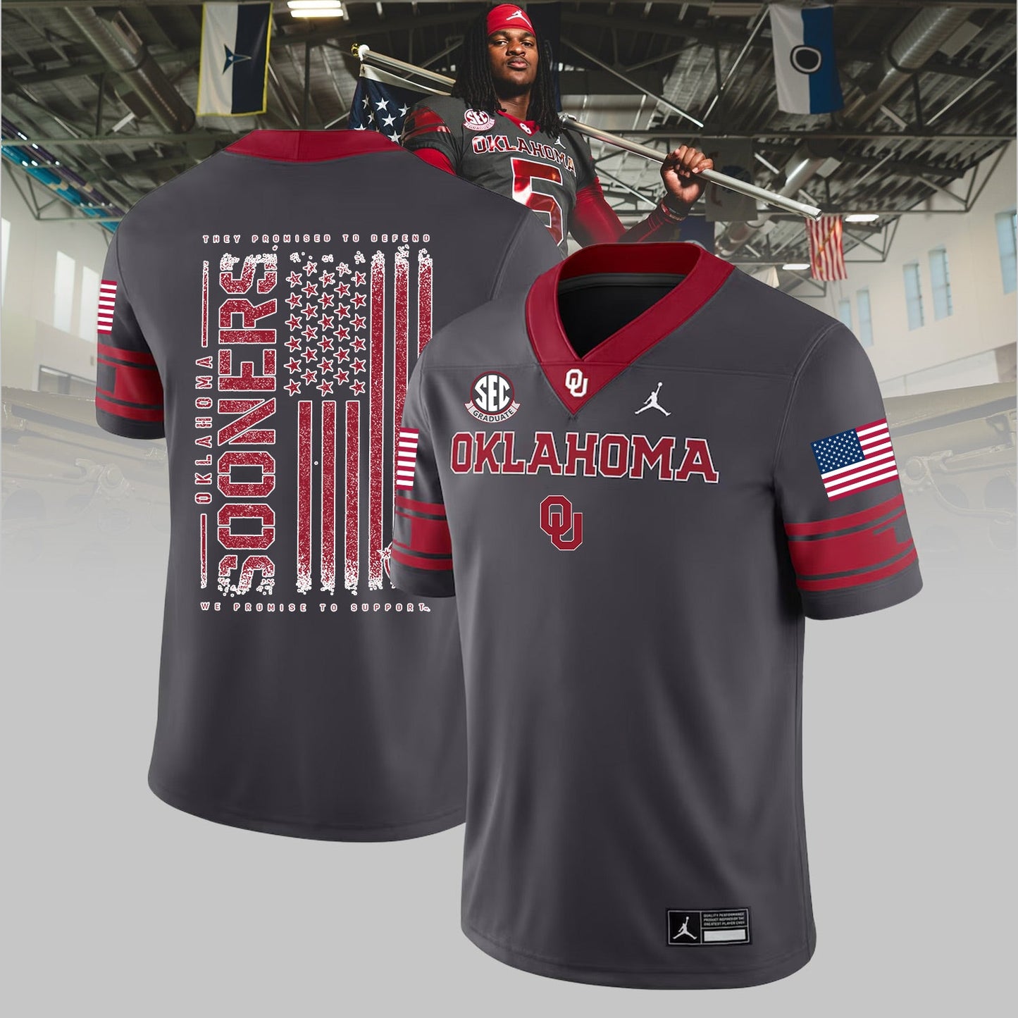 Oklahoma Sooners Football Salute to Service Limited Edition Jersey