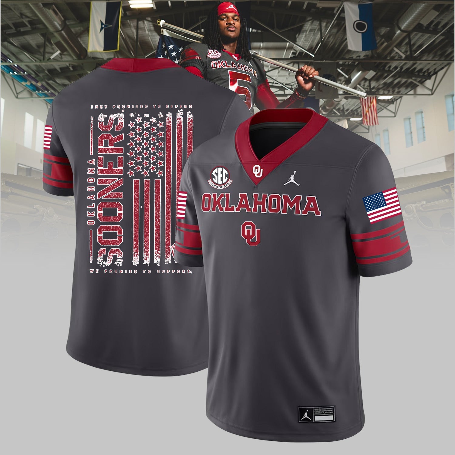 Oklahoma Sooners Football Salute to Service Limited Edition Jersey