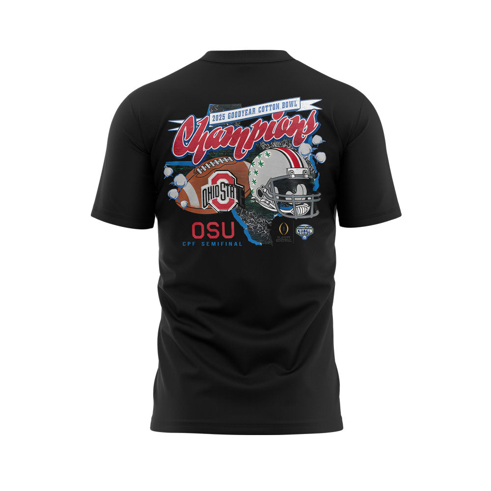Ohio State Football ARE 2025 COTTON BOWL CHAMPIONS Black T-shirt