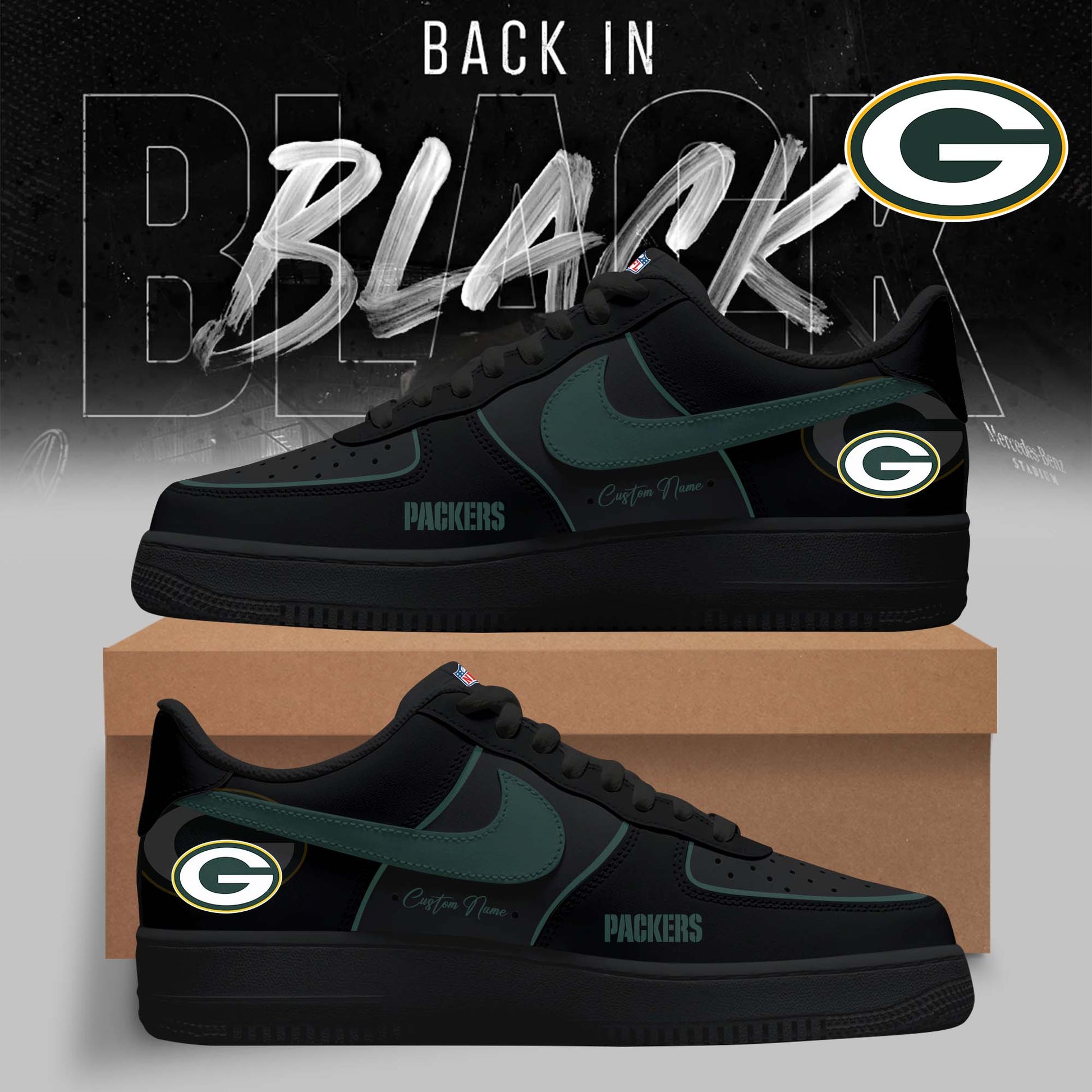 Green Bay Packers – 2025 Back In Black Limited Edition AF1
