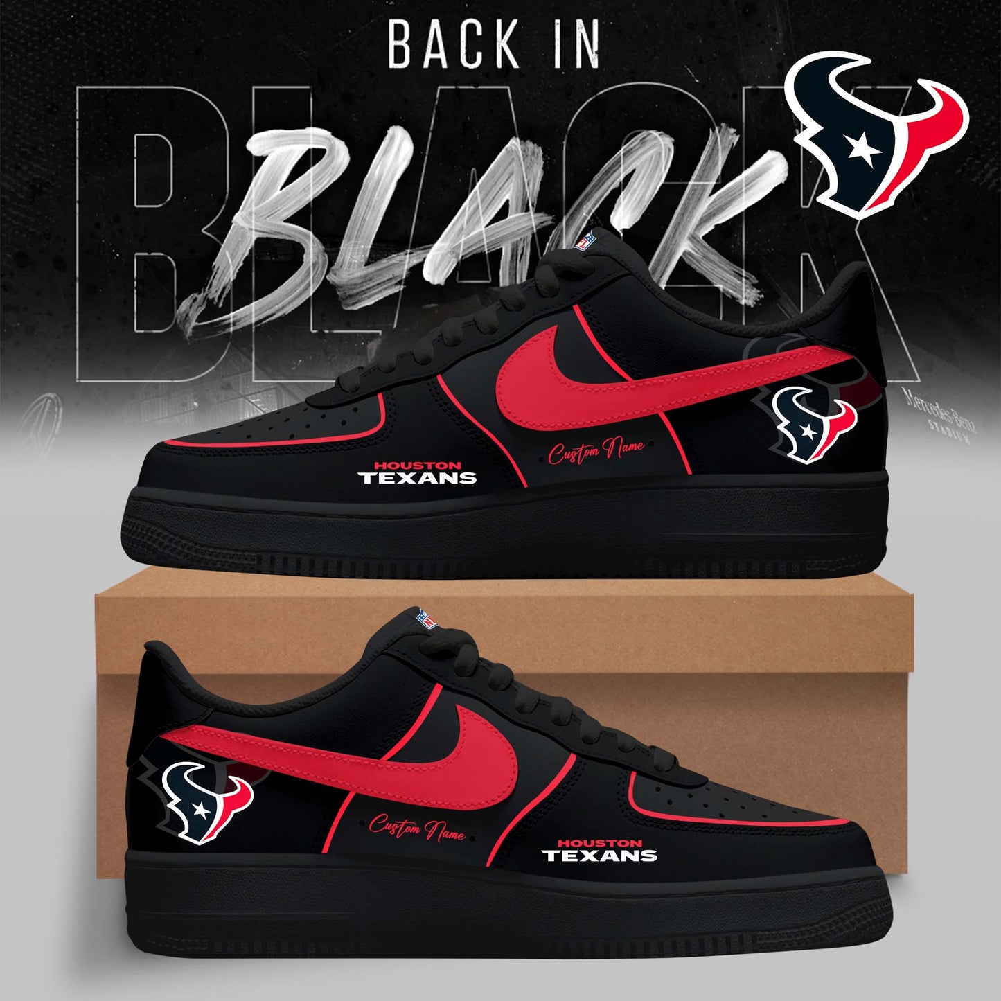 Houston Texans – 2025 Back In Black Limited Edition AF1