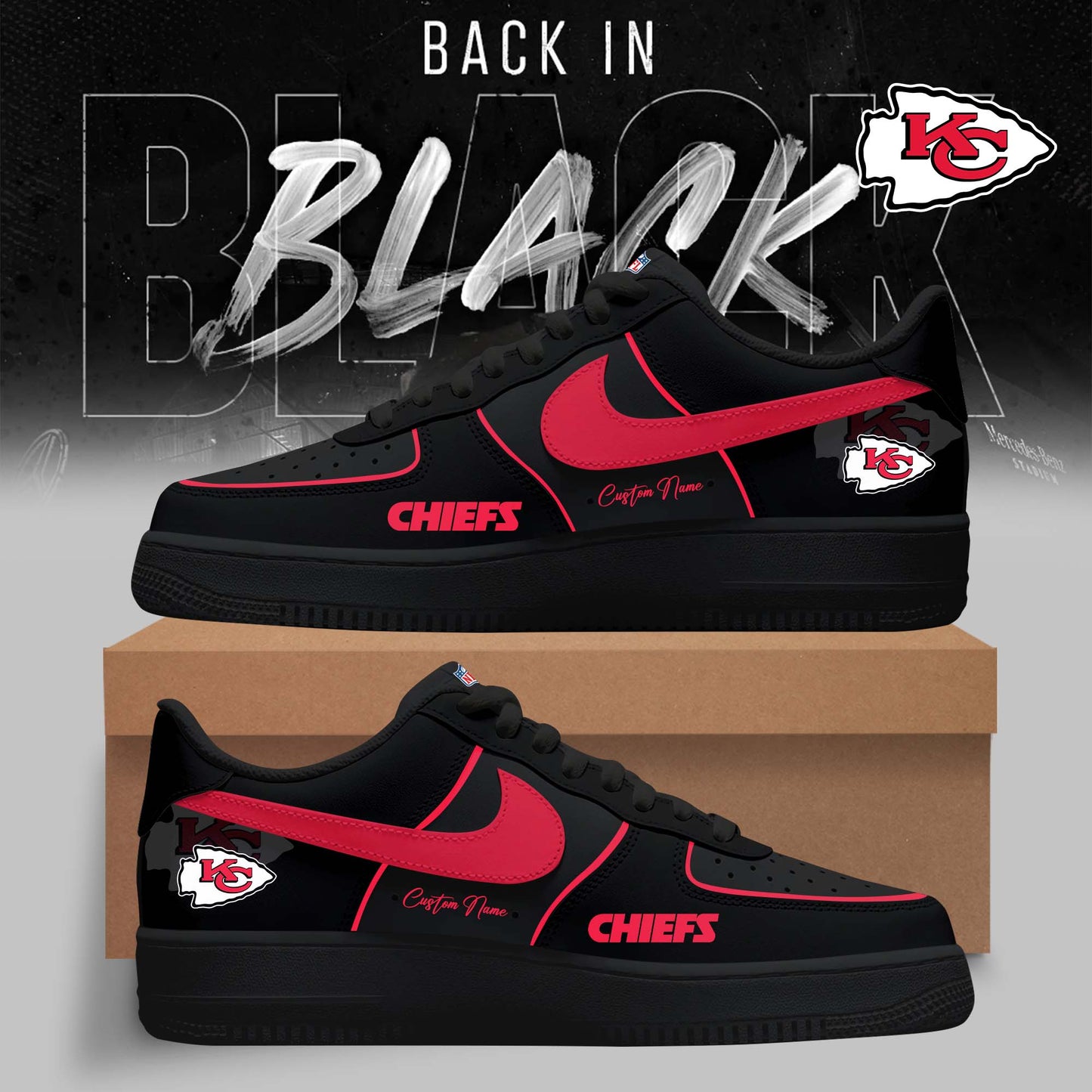 Kansas City Chiefs – 2025 Back In Black Limited Edition AF1