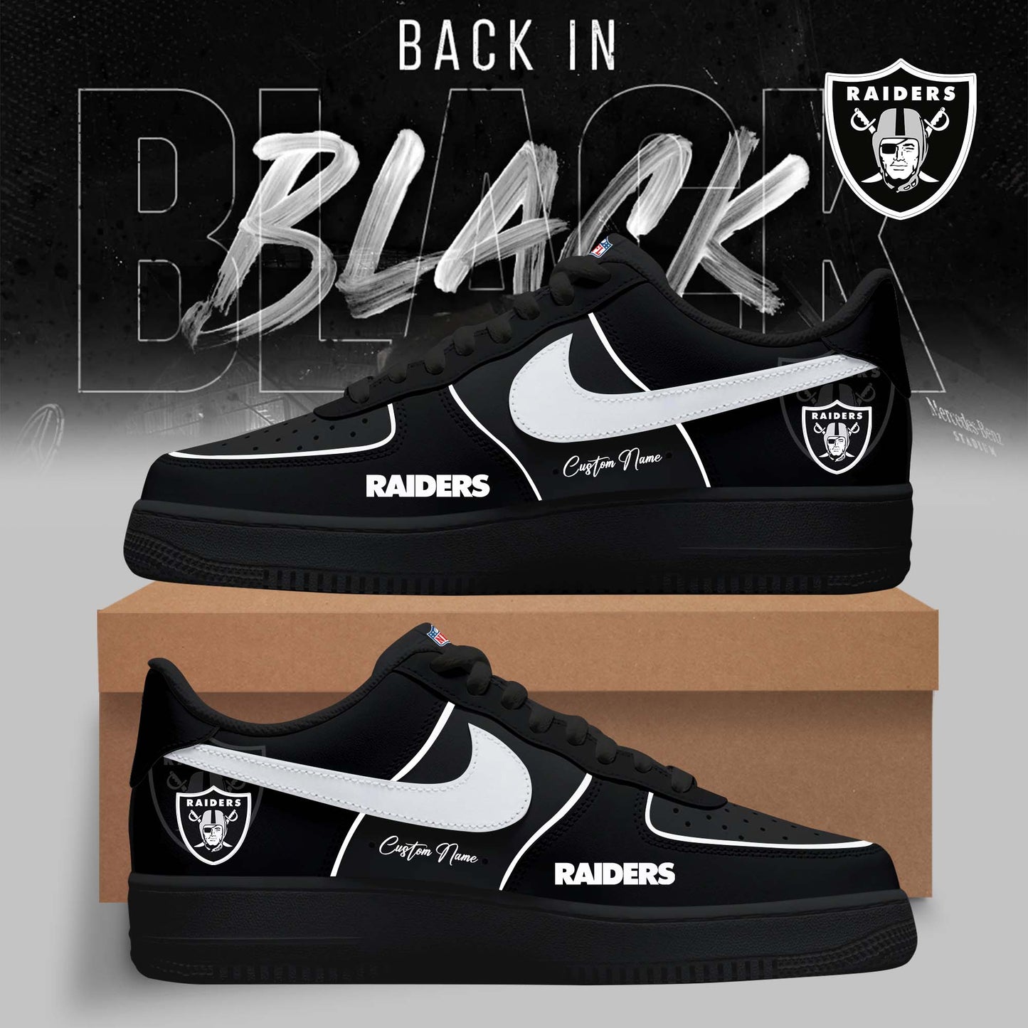 Las Vegas Raiders – 2025 Back In Black Limited Edition AF1
