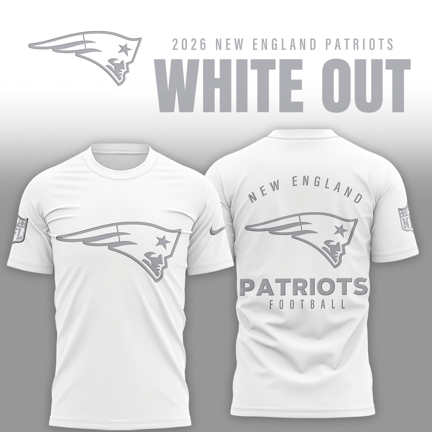 New England Patriots 2026 White Out Limited Edition Shirt