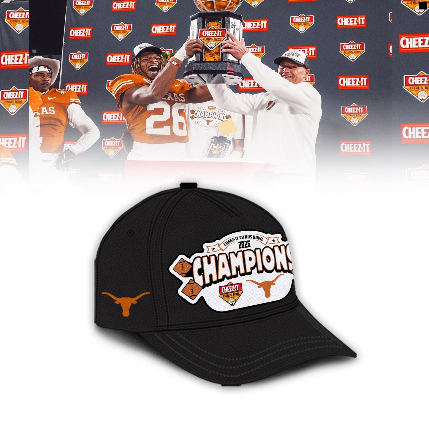 Texas Longhorns Cheez-It Citrus Bowl Champions Limited Edition Combo Hoodie