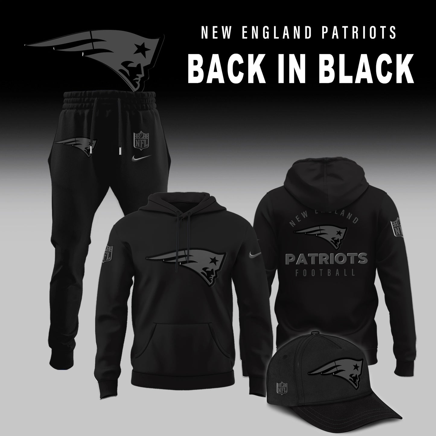 New England Patriots 2025 Back In Black Limited Edition Shirt