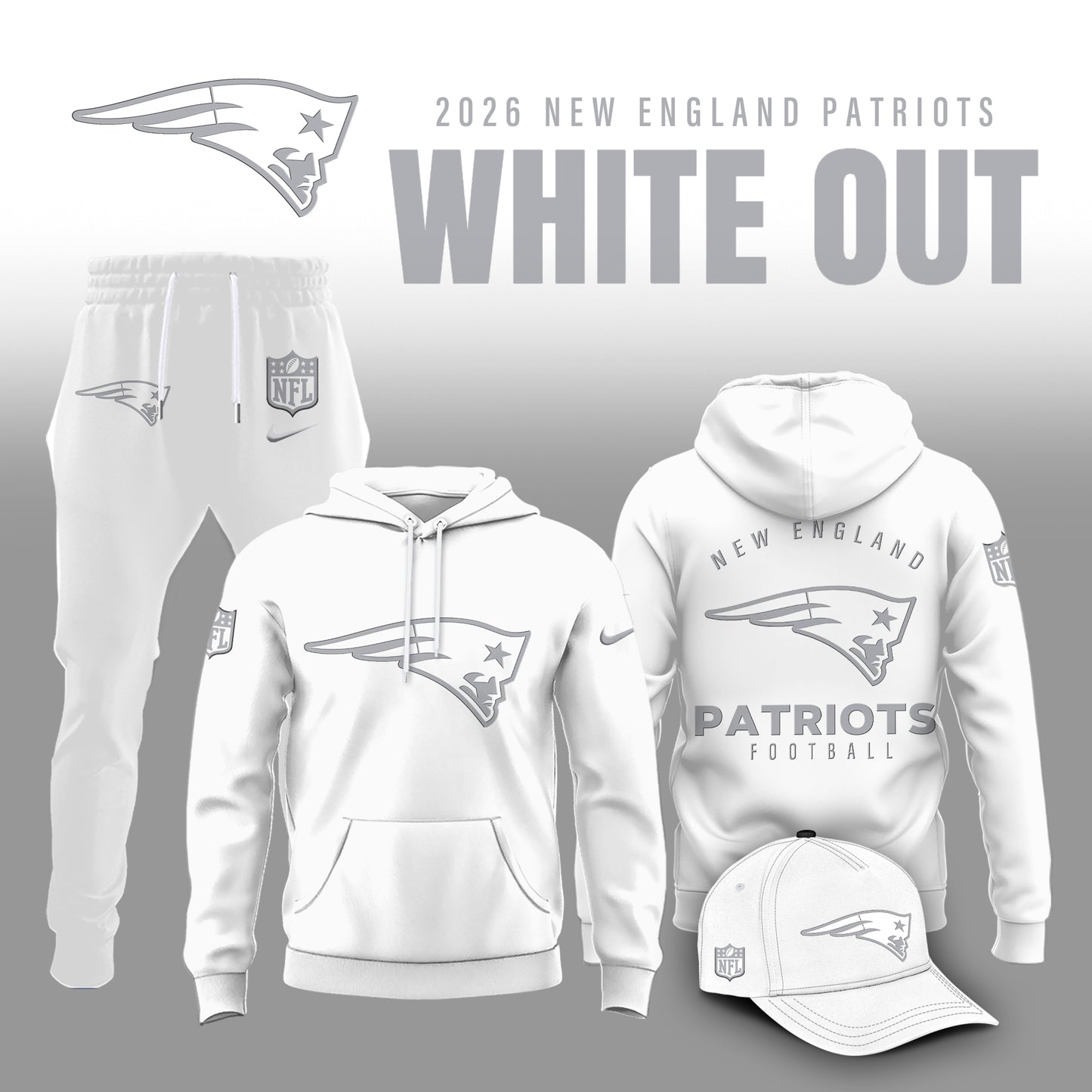 New England Patriots 2026 White Out Limited Edition Shirt