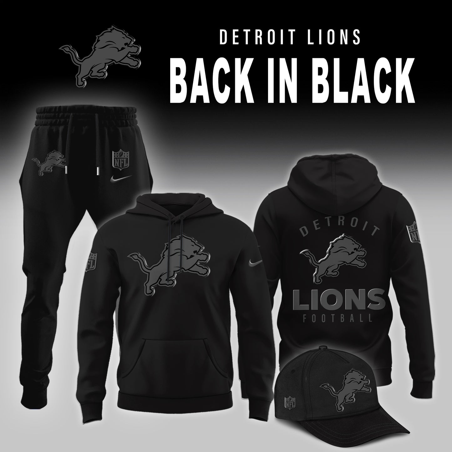 Detroit Lions 2025 Back In Black Limited Edition Shirt