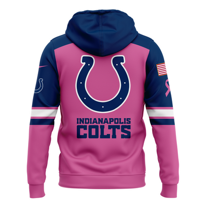 Limited Edition Indianapolis Colts Breast Cancer Awareness Hoodie 2025
