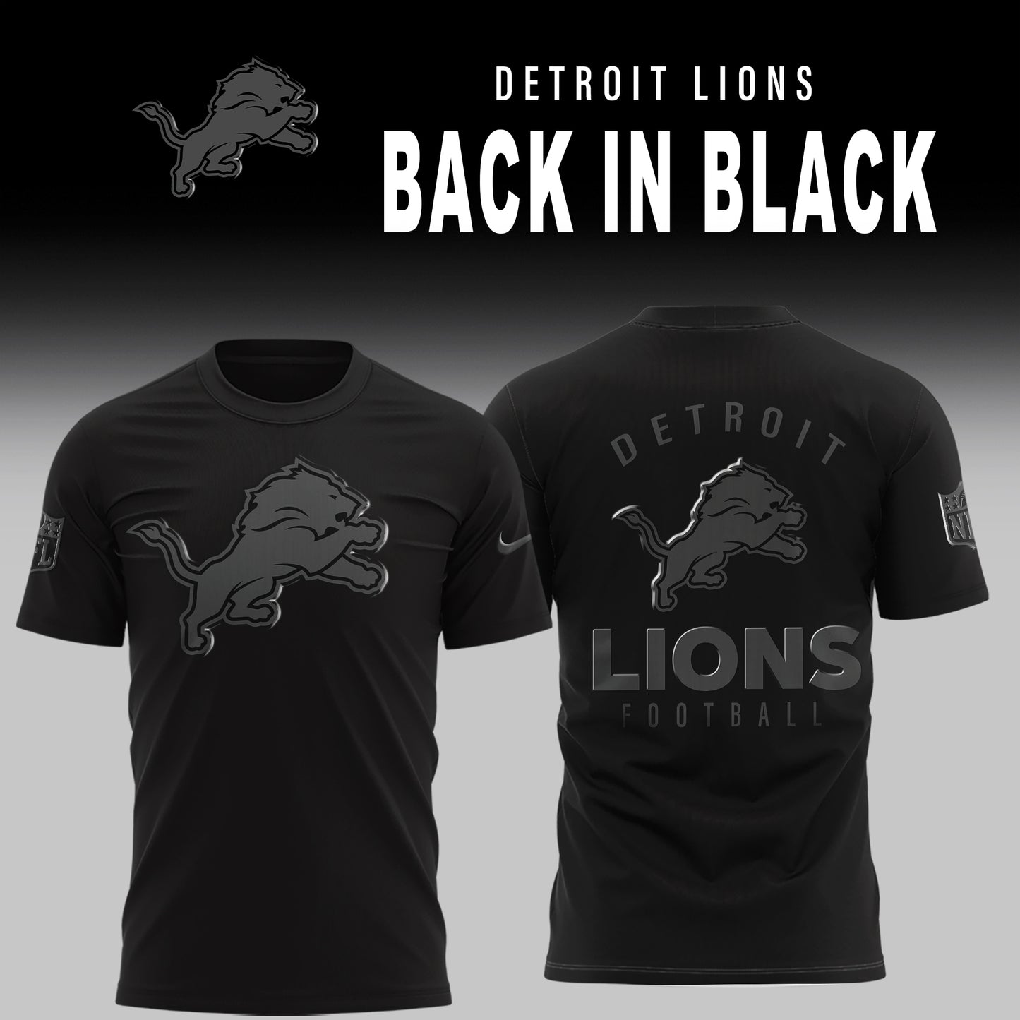 Detroit Lions 2025 Back In Black Limited Edition Shirt