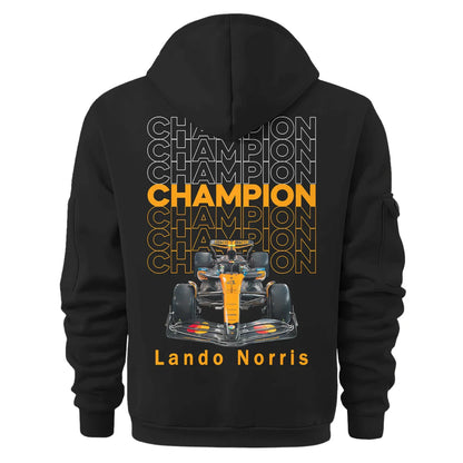 Champion From #4 to #1 Lando Norris McLaren F1 Team Hoodie Half Zip