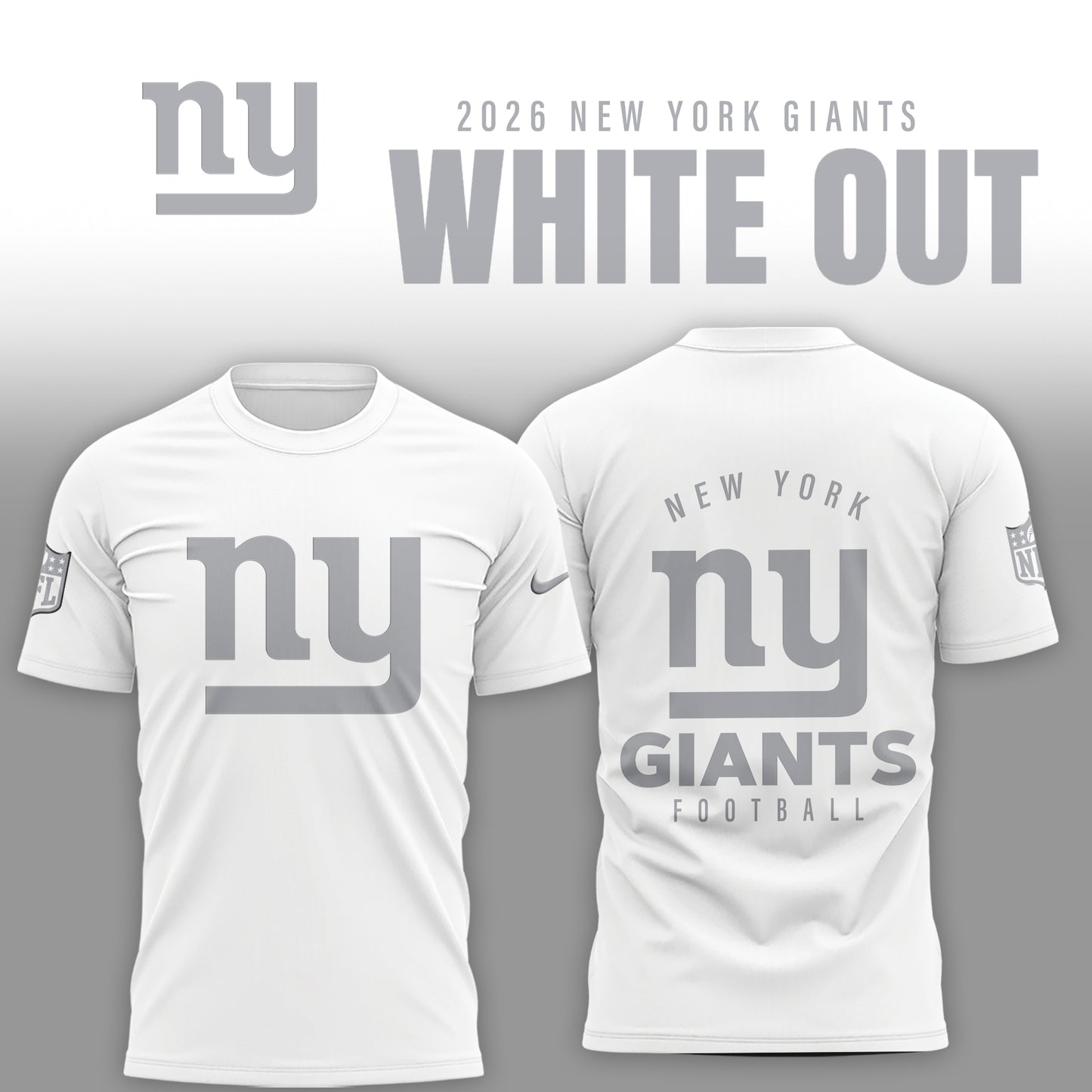 New York Giants 2026 White Out Limited Edition Shirt