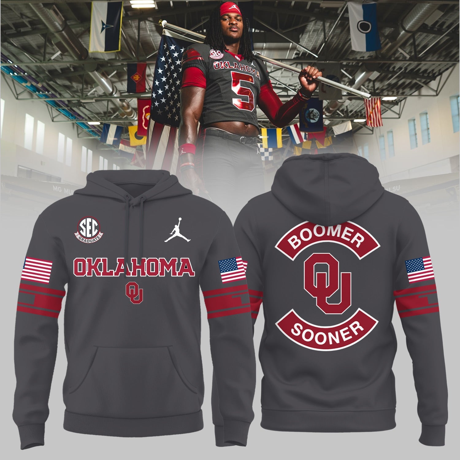 Oklahoma Sooners Football Salute to Service Limited Edition Hoodie