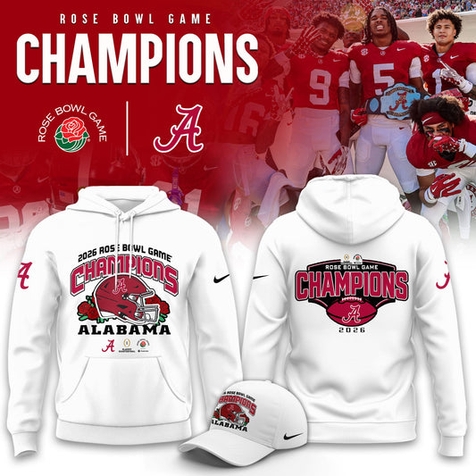 Alabama Crimson Tide 2026 Rose Bowl Champions Limited Hoodie v2