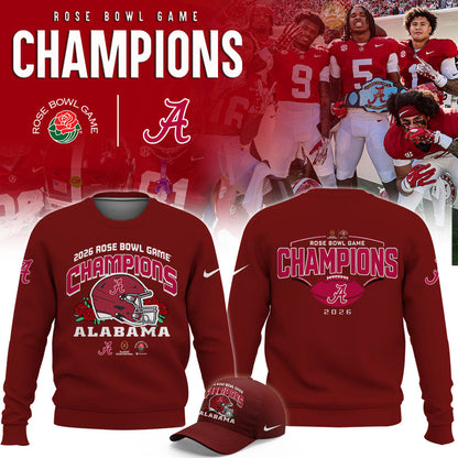 Alabama Crimson Tide 2026 Rose Bowl Champions Limited Sweatshirt