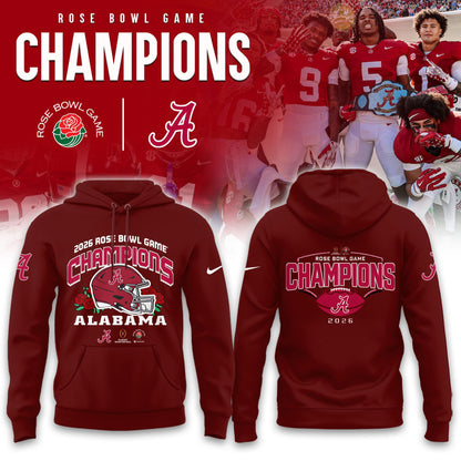 Alabama Crimson Tide 2026 Rose Bowl Champions Limited Hoodie