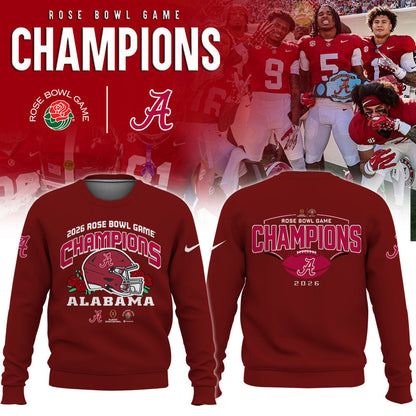 Alabama Crimson Tide 2026 Rose Bowl Champions Limited Sweatshirt