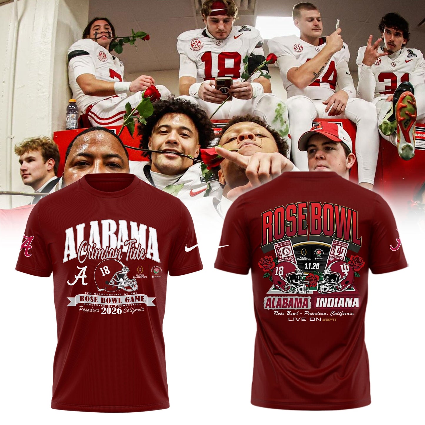 Alabama Crimson Tide 2026 Rose Bowl Limited Shirt