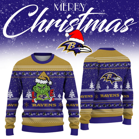 _Baltimore Ravens Limited Ugly Christmas Sweaters