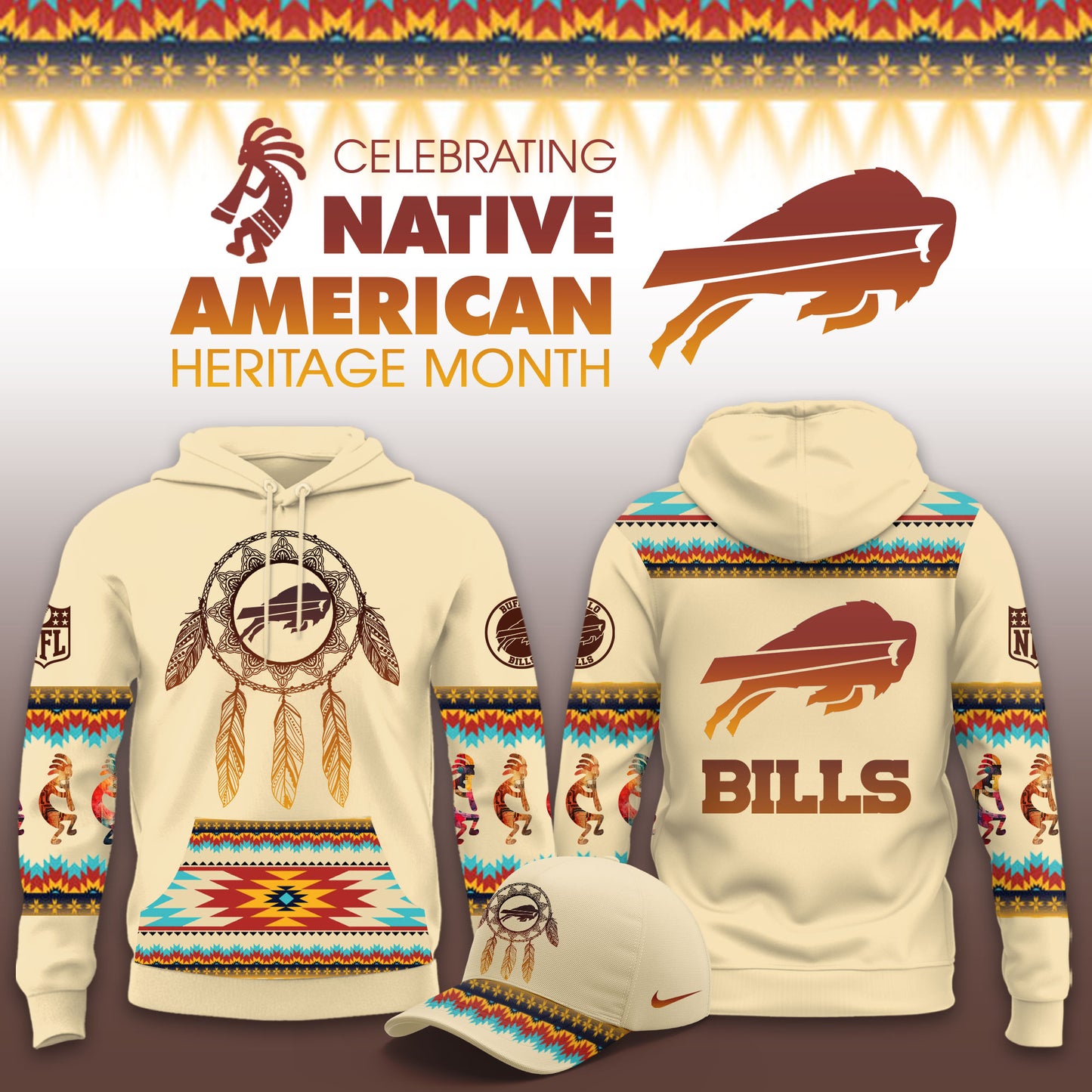 Buffalo Bills Native American Heritage Limited Hoodie
