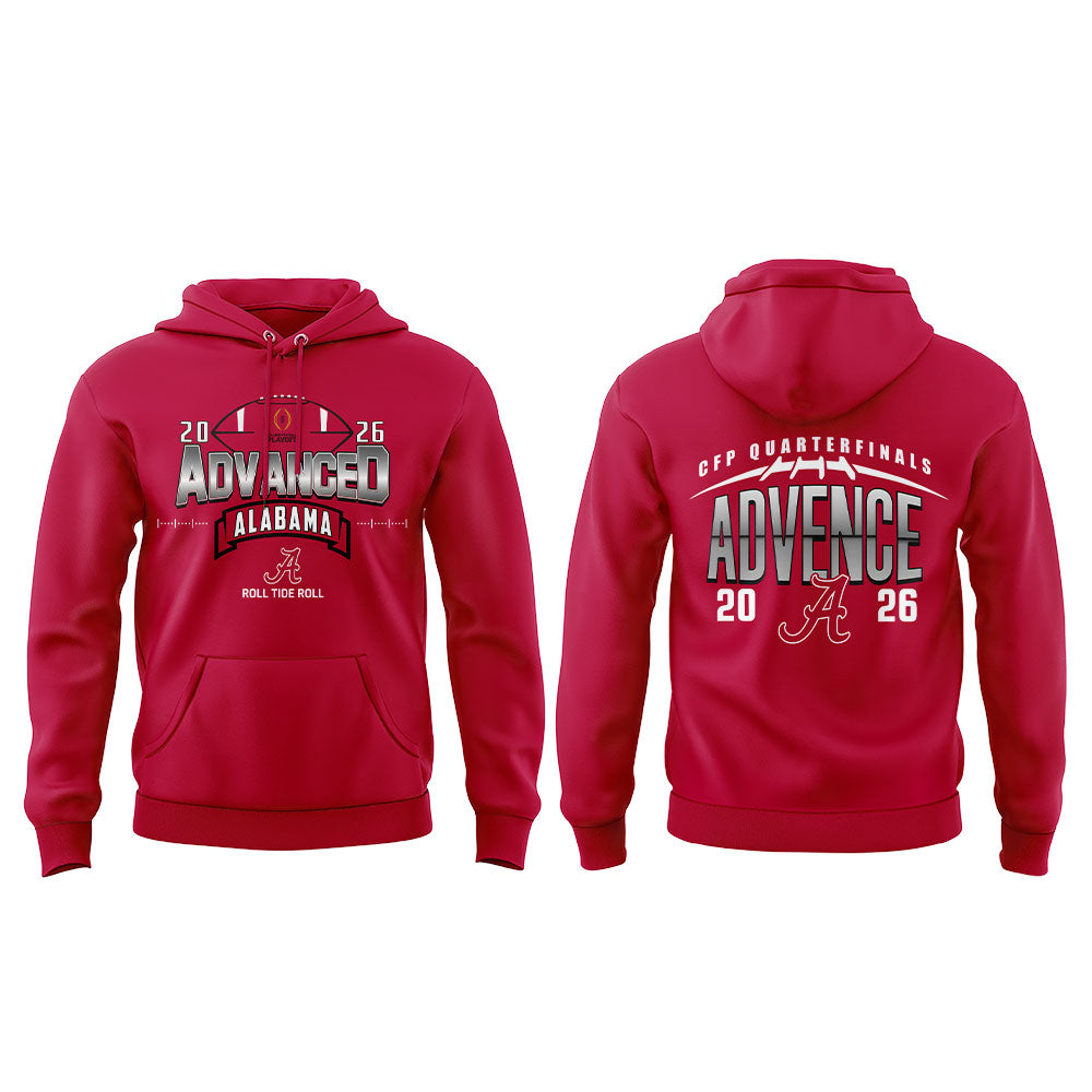 . Alabama WAY BACK TO ADVANCE Red Hoodie