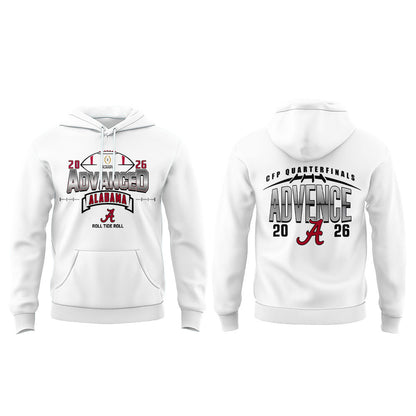 . Alabama WAY BACK TO ADVANCE Red Hoodie