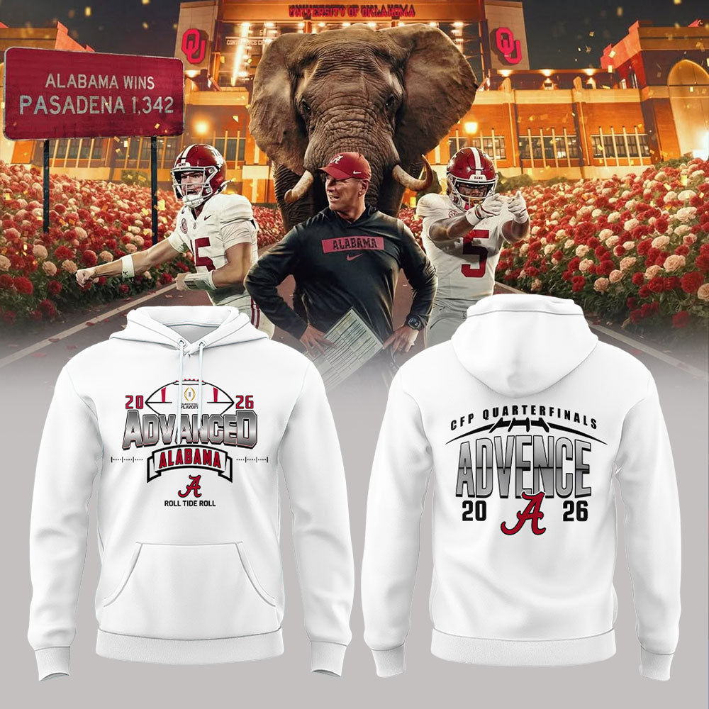 . Alabama WAY BACK TO ADVANCE Red Hoodie